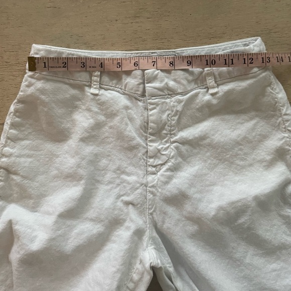 FRANK & EILEEN Kinsale The Italian Crop Pants in White Size 6 linen blend - Picture 7 of 9
